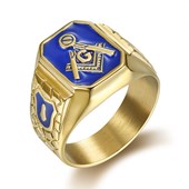 טבעת הבונים החופשיים רקע כחול 1230